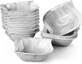 Set Marmor Porzellan 5,5 Zoll / 13,5 * 13,5 * 5cm Schüssel Schalen Müslischüssel Reisschüssel Salatschüsseln Dessertschalen Bowl für 12 Personen
