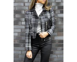 Blazer Dames Elay Jas - Met ruitdessin - Maat Small