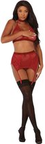 Dreamgirl (All) Visnet & Kant 4-Delige Set - One Size red O/S