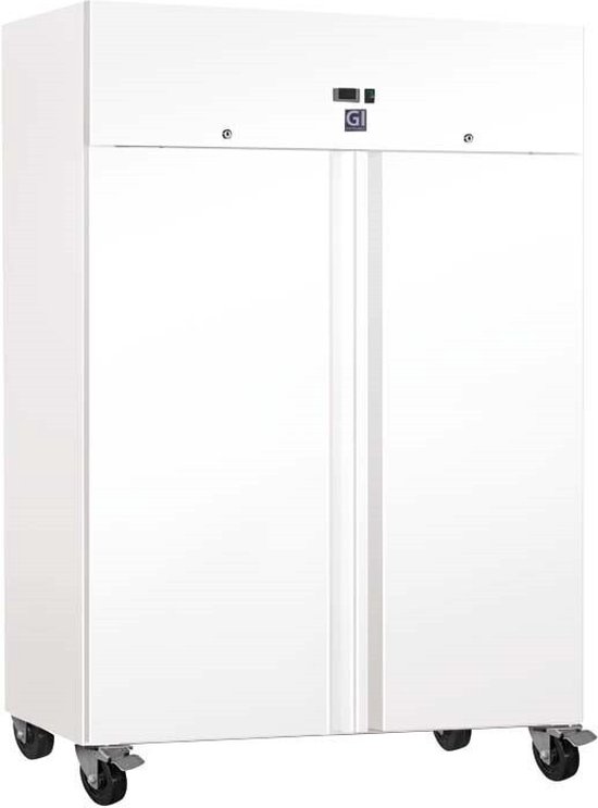 Gastro-Inox Wit Stalen 1200 Liter Koelkast - Statisch Gekoeld met Ventilator - 201.022 - Horeca & Professioneel