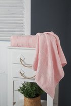 KY Home and Bath - 2 delige bamboe - Handdoekenset - Roze -