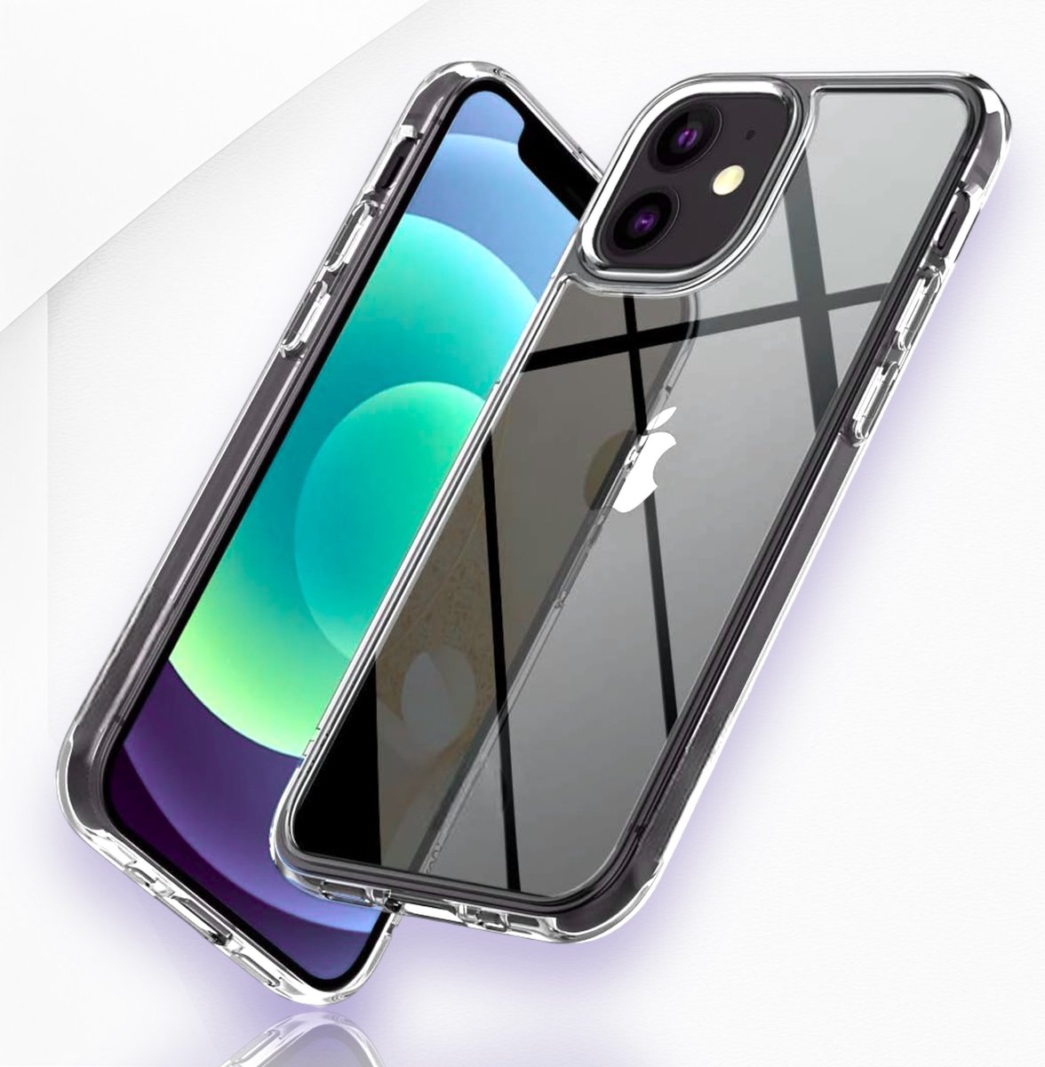 iPhone 12 Mini Shockproof Hoesje - Ultieme Bescherming iPhone 12 Mini Case - Luxe Transparante iPhone 12 Mini Backcover