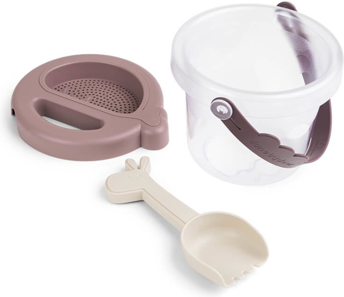 Set De Jouets De Plage Done By Deer – 5 Pièces (seau, Pelle, Formes, Tamis) Pour Sable Et Eau, Design Animaux Colorés