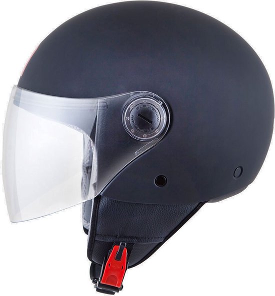 MT Street - scooterhelm motor helm - mat zwart M