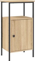vidaXL Nachtkastje met 3 lades 39x35x65 cm sonoma eikenkleurig