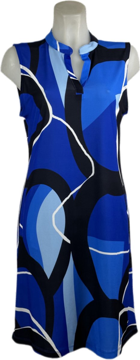 Angelle Milan – Travelkleding voor dames – Mouwloze Donkerblauwe Jurk – Ademend – Kreukherstellend – Duurzame jurk - In 5 maten - Maat L