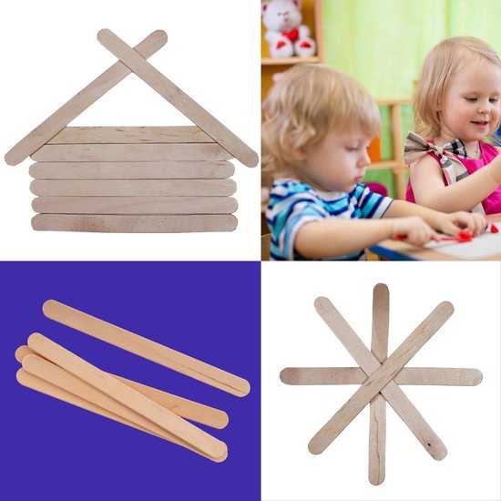 Houten Knutselstokjes Lang, 15st. (20x25mm) online kopen