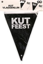 Vlaggenlijn Kut feest - zwart/wit