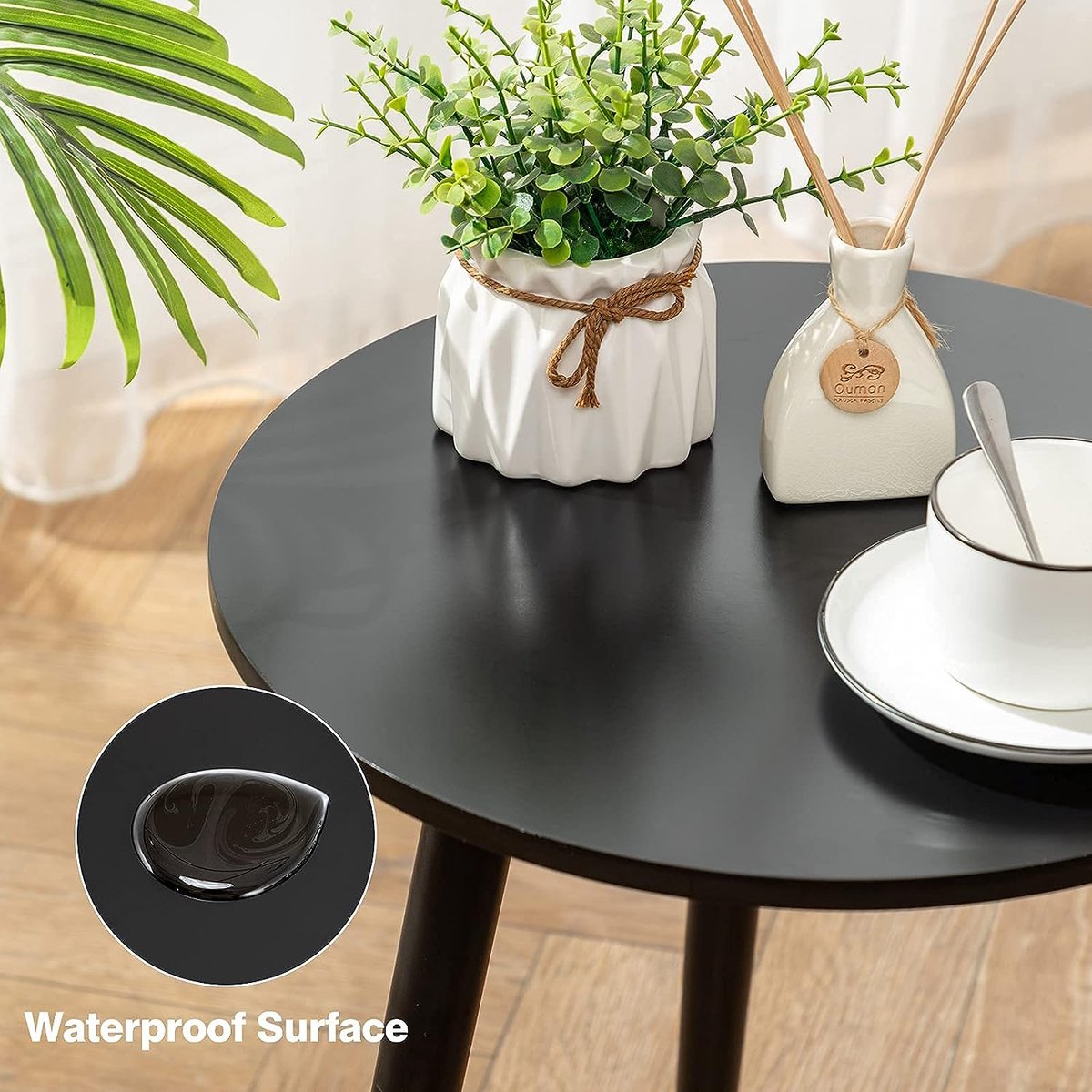 Organische salontafel notenhout - Ylva - Robuust Interieur