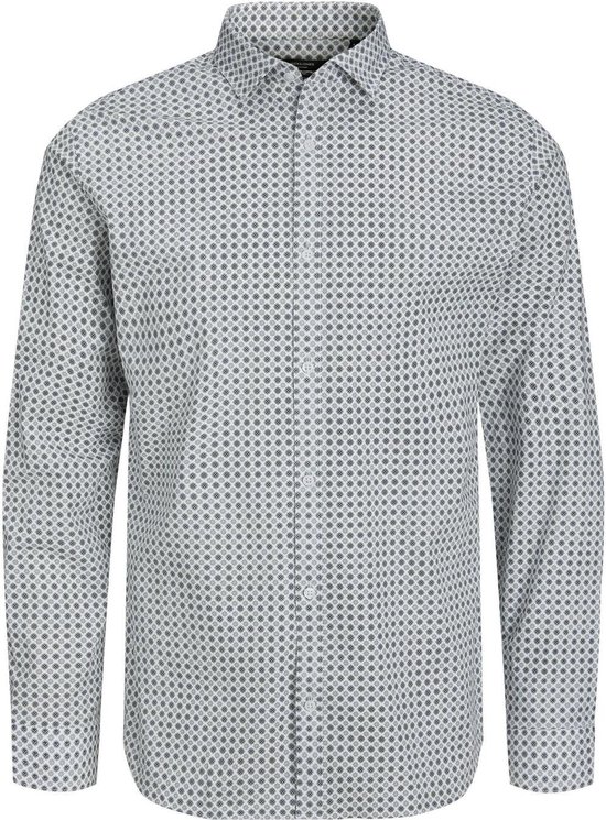 Jack & Jones Chemise Jprblablackpool Stretch Shirt LS AW 12237914 White/ coupe slim Homme Taille - S