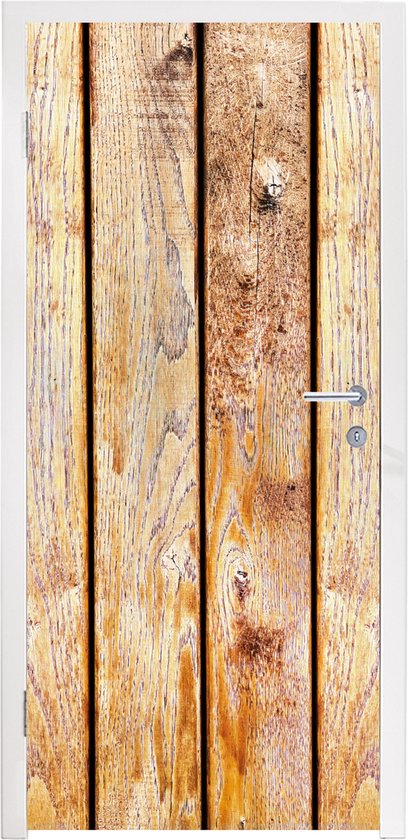 Deursticker Landelijk - Vintage - Hout - Plank - 85x205 cm - Deurposter