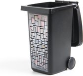 Container sticker Compositie 6 - Mondriaan - Kunst - 44x98 cm - Kliko sticker Container sticker Compositie 6 - Mondriaan - Kunst - 44x98 cm - Kliko sticker