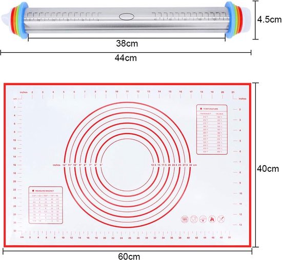 Bandes de mesure d'épaisseur de pâte en silicone 18 pouces