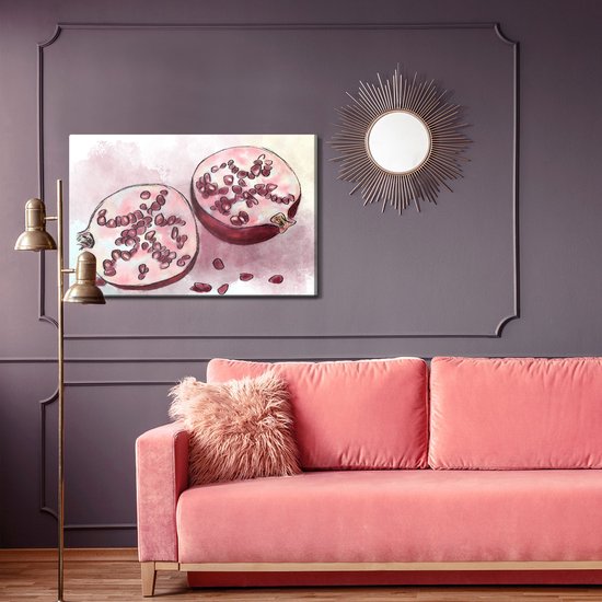 Painting King - Tableau Tableau Aquarelle Grenades - 120 x 80 cm