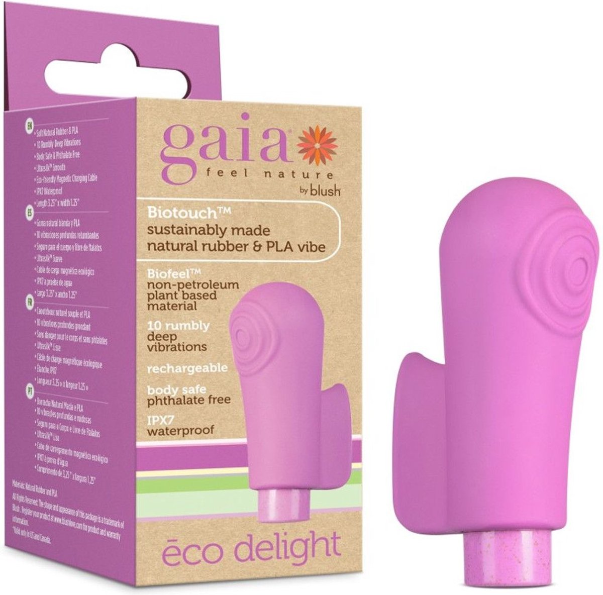 Goedkoopste Gaia Eco Delight Vibrator - Paars