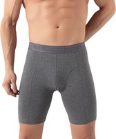 DONEX® Heren Boxershorts – 2 Stuks – Lange Pijpen – Antraciet – 92% Katoen – Maat M