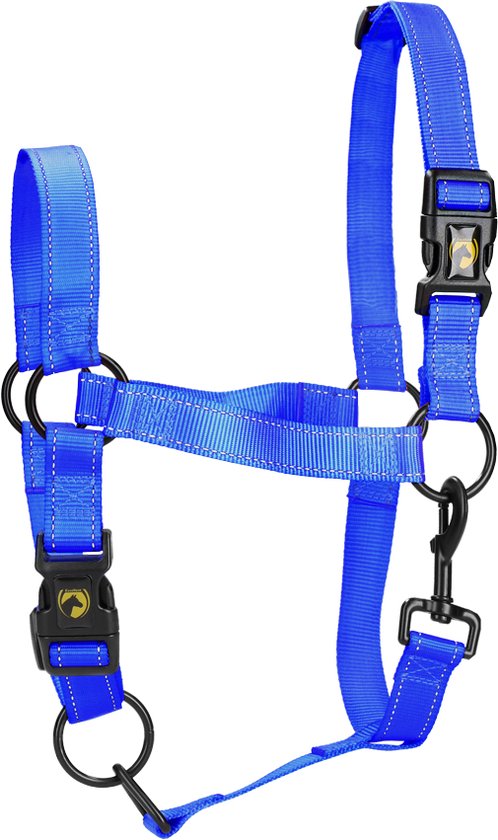 Excellent Horse - M (Pony) - Premium Essential Halster - Reflecterend halster voor paard - Geschikt voor paarden - Blauw Excellent Horse - M (Pony) - Premium Essential Halster - Reflecterend halster voor paard - Geschikt voor paarden - Blauw