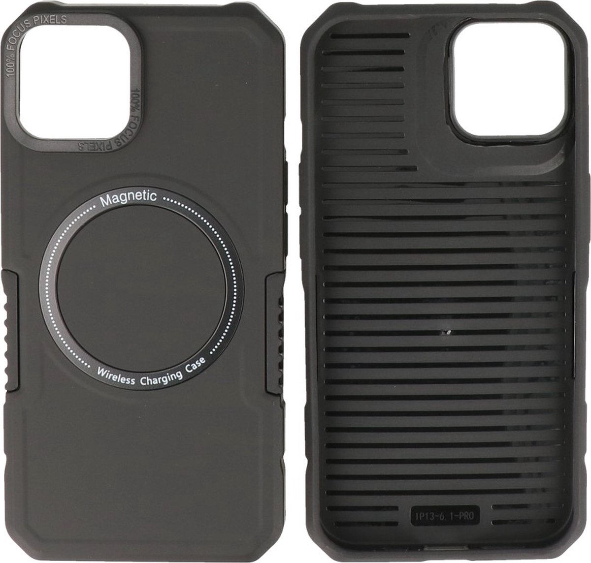iPhone 14 MagSafe Hoesje - Shockproof Back Cover - Zwart