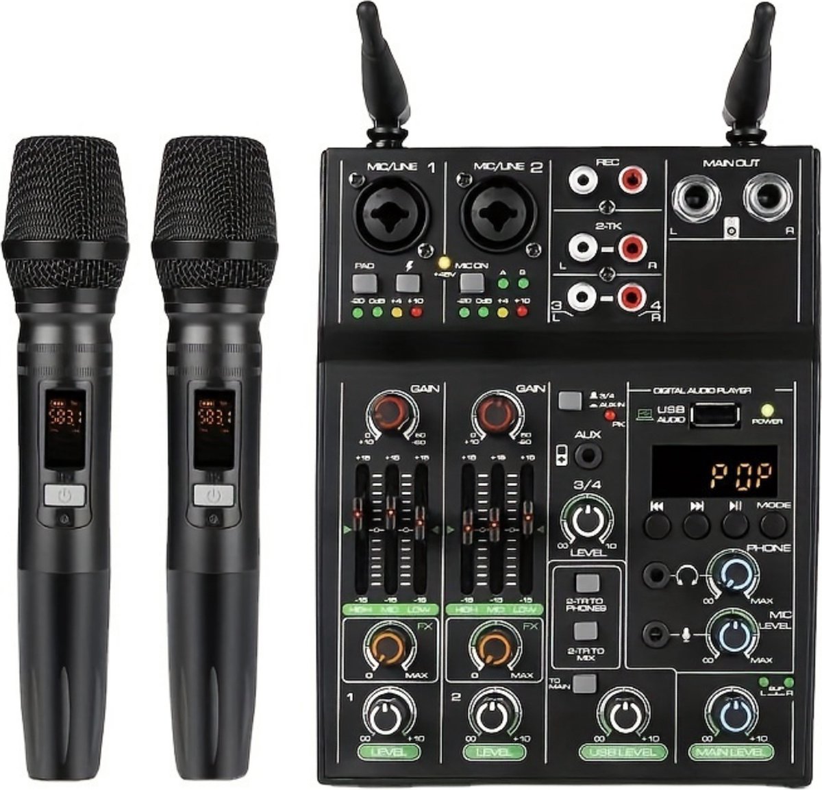 Muslady MIX-400 Professionele 6-kanaals audiomixer mengpaneel 3-bands EQ met galm delay kopen vanaf een prijs van 34