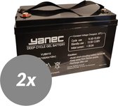 Yanec Gel Accu 12V 100Ah Vervangingsset (Excl. Kabels)