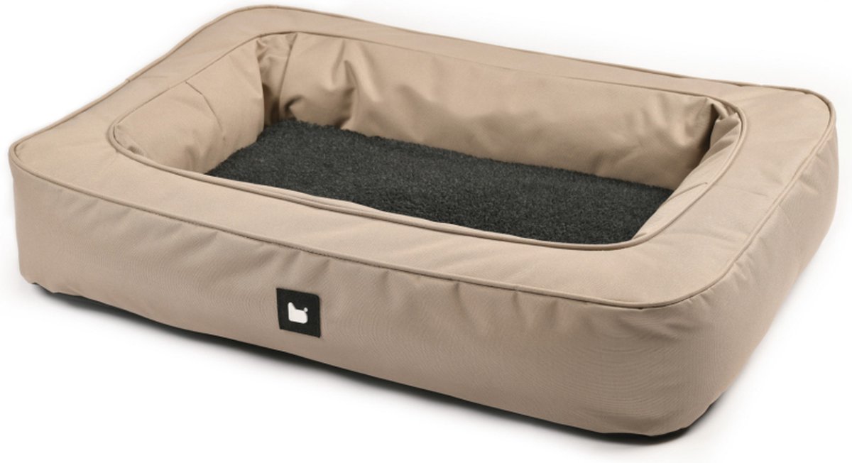 Extreme Lounging - b-dog luxury mighty - orthopedische hondenkussen - wasbaar met rits - uitneembaar kussen - 80x60x15cm - Sand