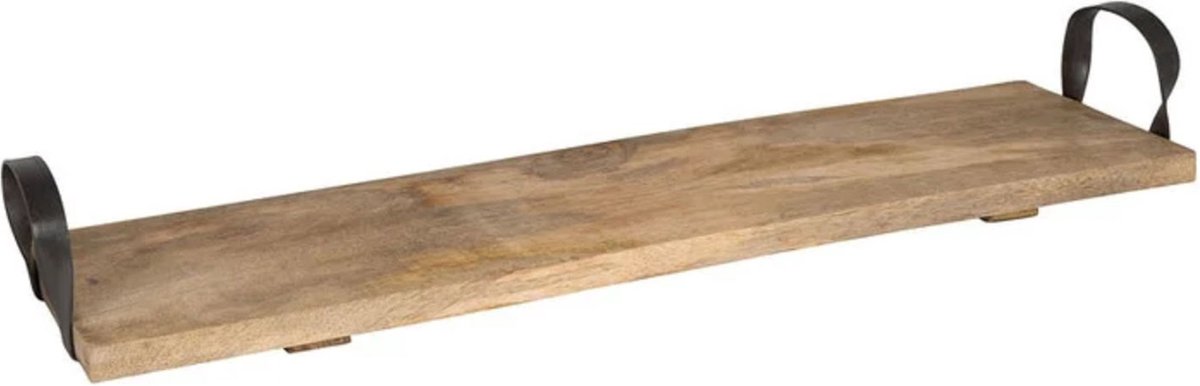 Stijlvol Dienblad met Robuuste IJzeren Grepen - Afmetingen: 70x20 cm