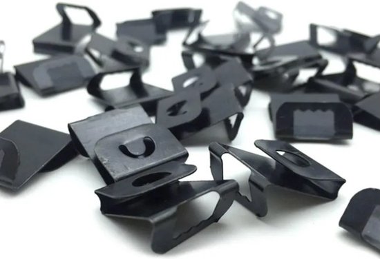 FSW-Products - 10 Stuks - Fotolijst Houders - Fotolijsthaken - Clip voor Fotowand - Zwart