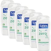 Sanex Zero% Normale Huid Douchegel - 6 x 250 ml - Douchegel Voordeelverpakking