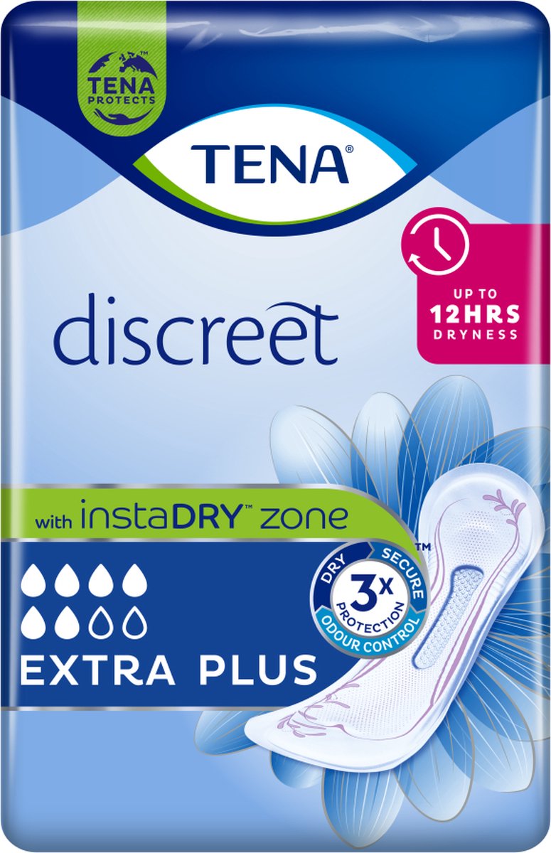 Goedkoopste 12 pakken TENA Discreet Extra Plus - 192 inleggers