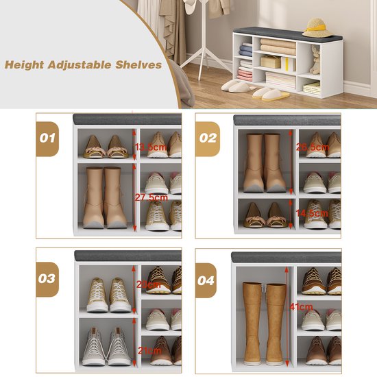 Etagères à Chaussures Aggloméré Armoire Range-chaussures