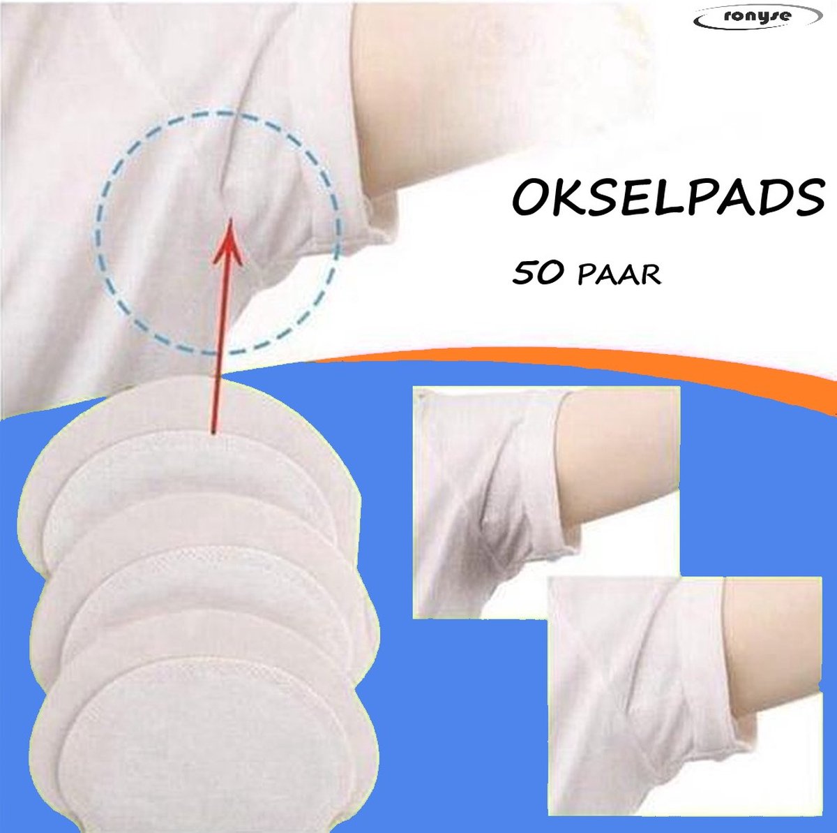 Goedkoopste Okselpads 50 paar - Wit - Anti Transpirant Zweet Pads - Oplossing Tegen Okselzweet - Premium Okselpads - Katoen - Tegen Zweetvlekken in kleding