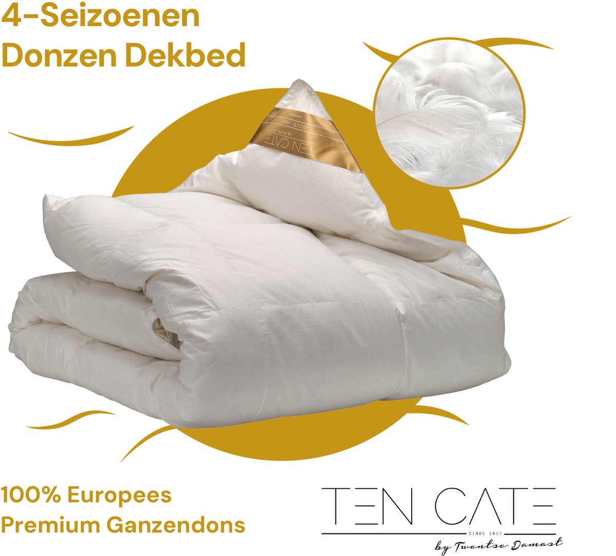 Ten Cate Premium Donzen Lits-jumeaux 4 Seizoenen Dekbed - 240x220 cm -  Extra Lang -... | bol.com