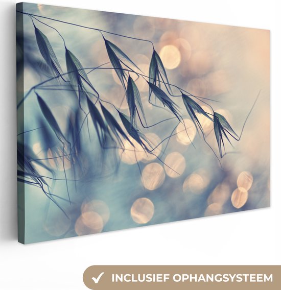 Toile - Peinture - Fleurs - Gros plan - Plantes - Nature - 140x90 cm - Toile salon - Décoration murale