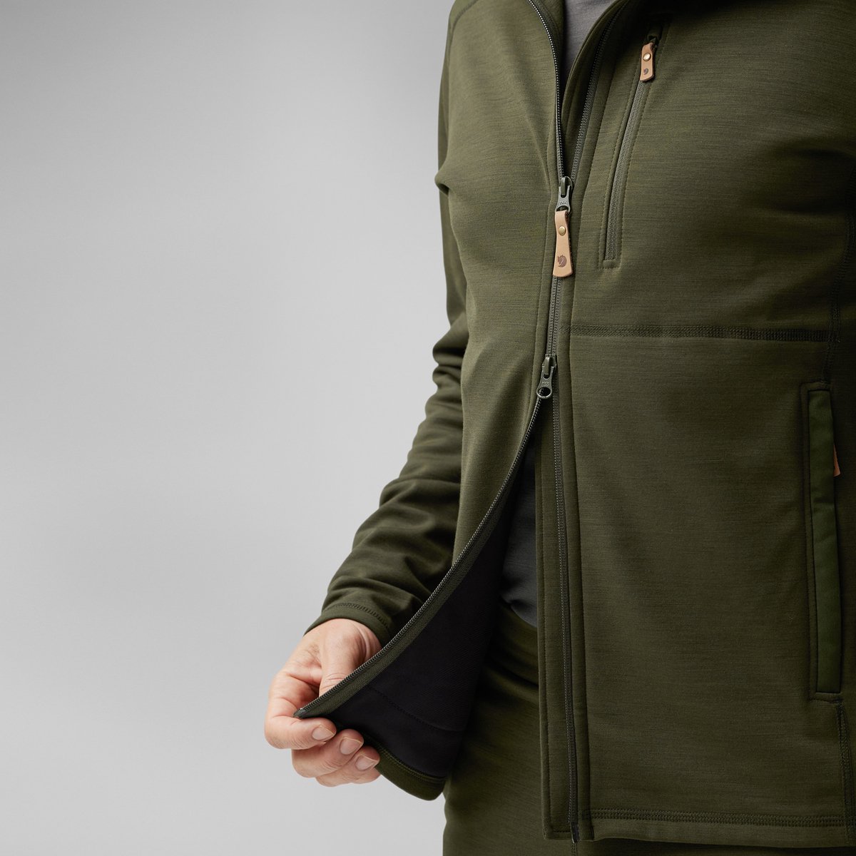 Fjällräven Keb Fleece Hoodie - Deep forest - Maat Herren_M