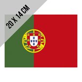 Stickers Vlag Portugal L | 20 x 14 cm | Portugese nationale vlag | Lissabon | Lisboa | Zelfklevend | 2 stuks