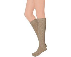 Tiroler kniekousen - Beige - Maat 39/42 - Tiroler kousen - Oktoberfest dames - Oktoberfest