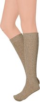 Tiroler kniekousen - Beige - Maat 39/42 - Tiroler kousen - Oktoberfest dames - Oktoberfest heren - Oktoberfest sokken - Oktoberfest kousen