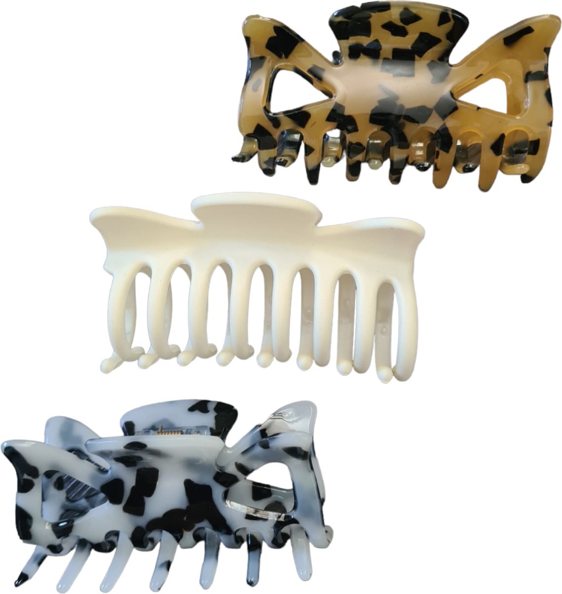 Haarklemmen 3 stuks -Youhomy hairfashion- Hairclaws clips- haar accessoires voor Vrouwen| Meisjes| Cadeau set voor moeders