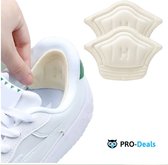PRO-Deals | Hielzooltjes | Type 2 | Verdikt hielkussen | Kleur Beige - Wit | Hielbeschermers | Te grote schoen opvullen | Anti-slip | Schoenmaat Universeel | Hiel beschermers |Hielkussens