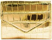 Portefeuille Croco - Or | 11x9x1xcm | Simili cuir | Mode Favorite