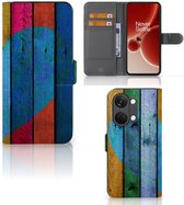 Mobiel Bookcase OnePlus Nord 3 Smartphone Hoesje Wood Heart