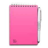 MOYU - Passion Pink Notebook - Uitwisbaar Notitieboek A6 Hardcover - Multifunctionele pagina’s - Inclusief uitwisbare pen, houder en wisdoekje