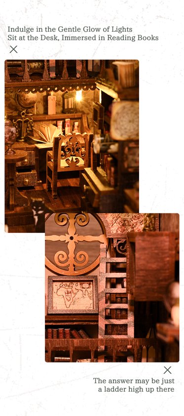 Know Me - Scholar's Dream - DIY Book Nook Houten Miniatuur Bouwpakket / modelbouw