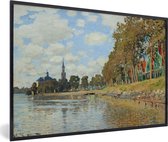 Fotolijst incl. Poster - Zaandam - Schilderij van Claude Monet - 30x20 cm - Posterlijst