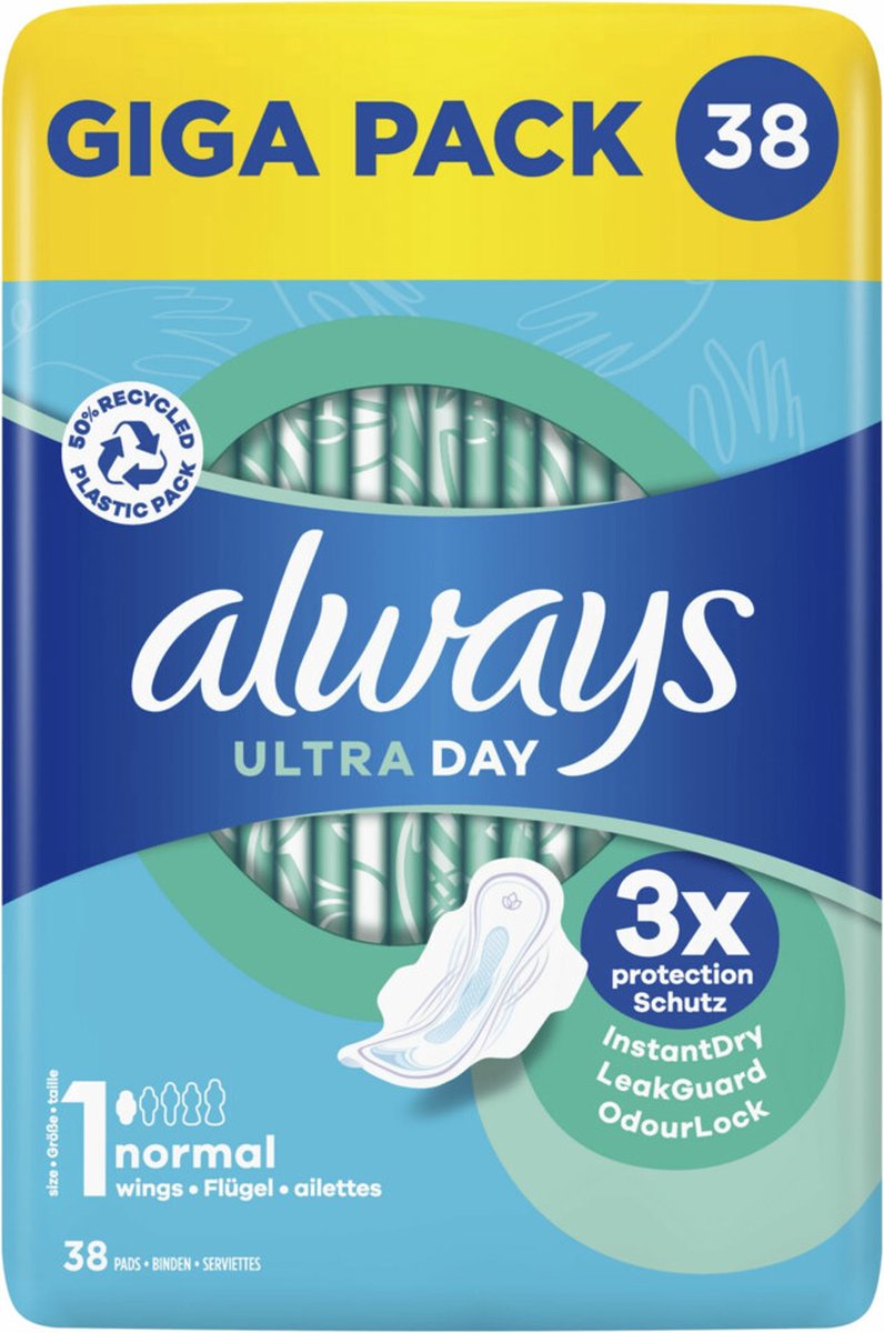 6x Always Maandverband Ultra Normal Plus 38 stuks