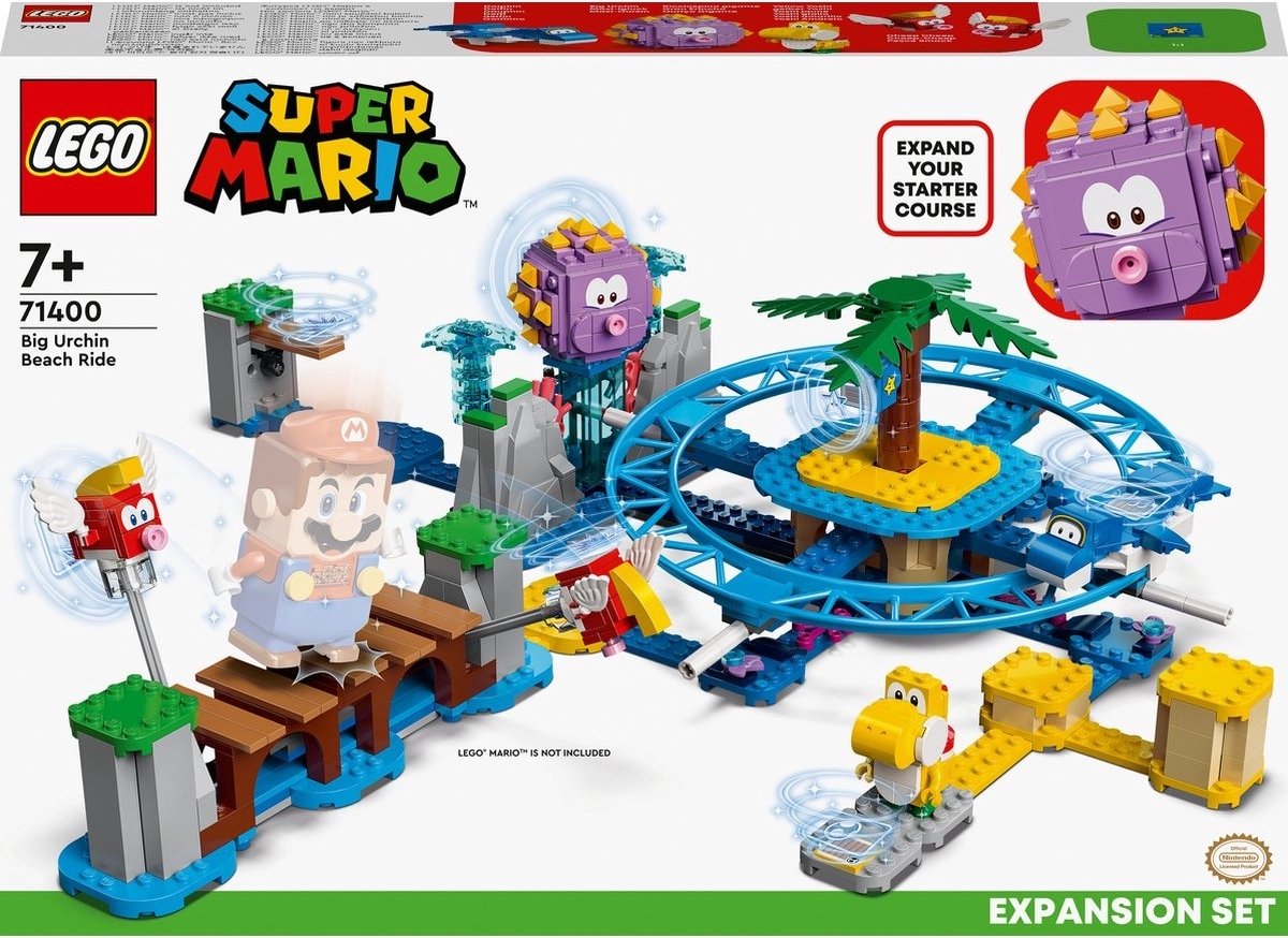 LEGO Super Mario 71400 Set d'Extension La Plage Du Maxi-Oursin