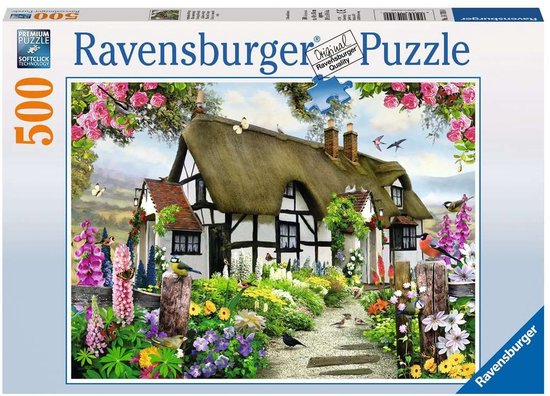 Ravensburger puzzel Idyllische cottage - Legpuzzel - 500 stukjes - Ravensburger