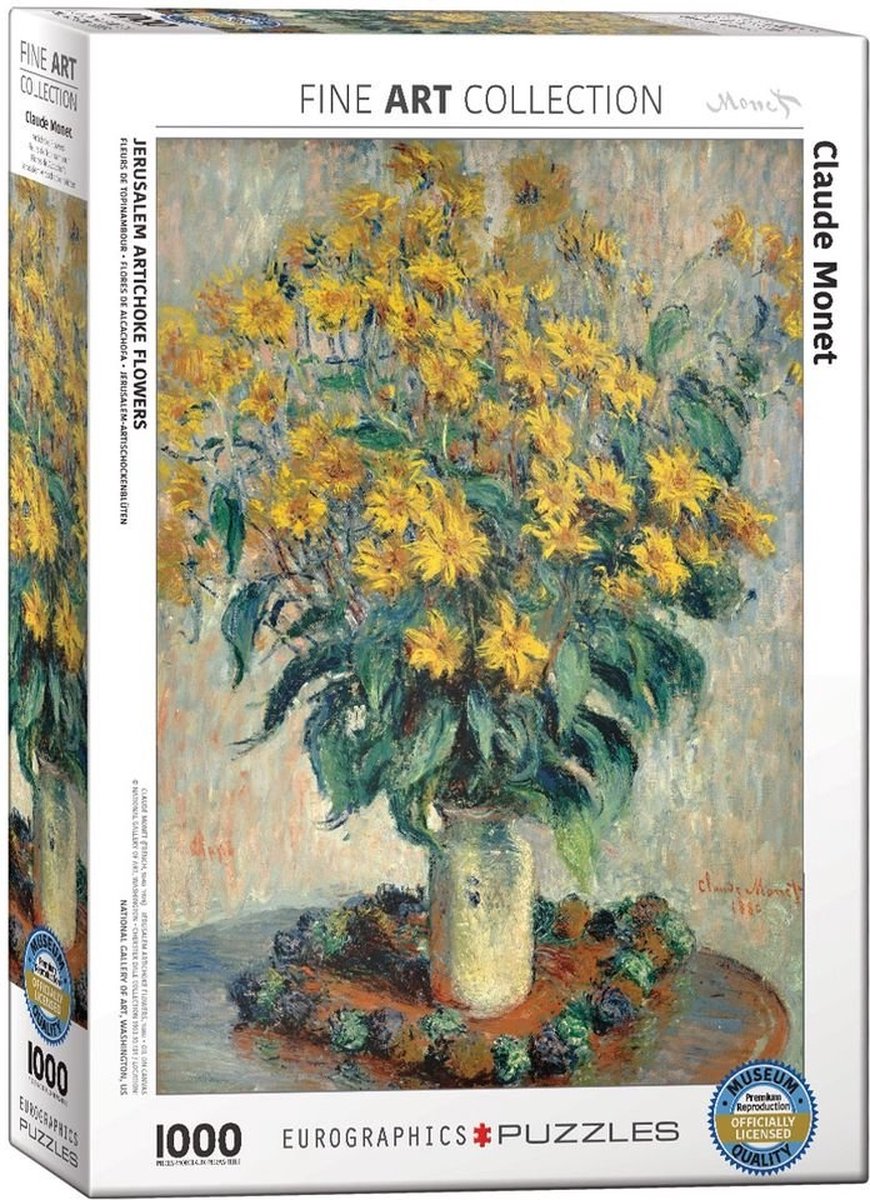 Claude Monet - Jerusalem Artichoke Flowers Puzzel (1000 stukjes)