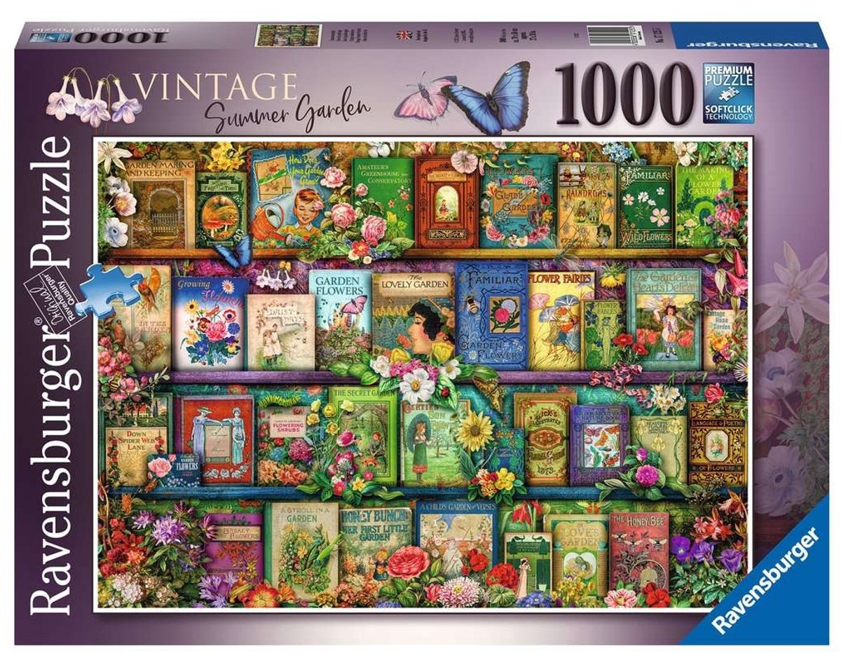 Ravensburger puzzel Vintage tuinboeken - Legpuzzel - 1000 stukjes — cadeau in Spellen & Speelgoed - foto 2