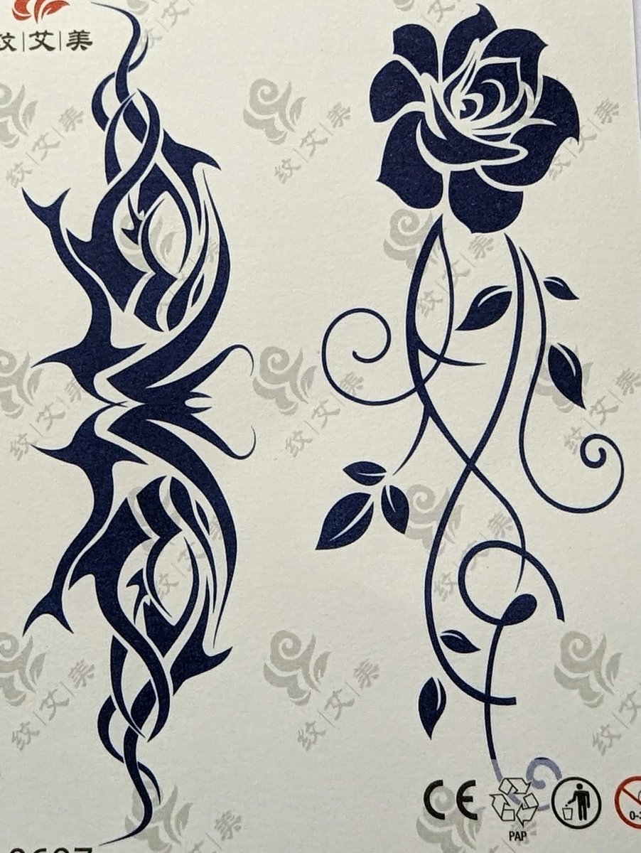 Semi-permanente tatoeage - Bijna original - Makkelijk in gebruik - Kool - Sexy - Waterbestendig - Mooie ontwerpen - Natuurlijk Veganistisch - Niet-toxisch – Duur tot 10 a 15 dagen - Door idereen te gebruiken.- A46